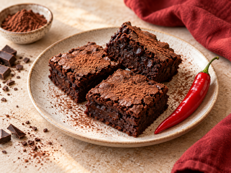 Brownies de chocolate con un toque de chile